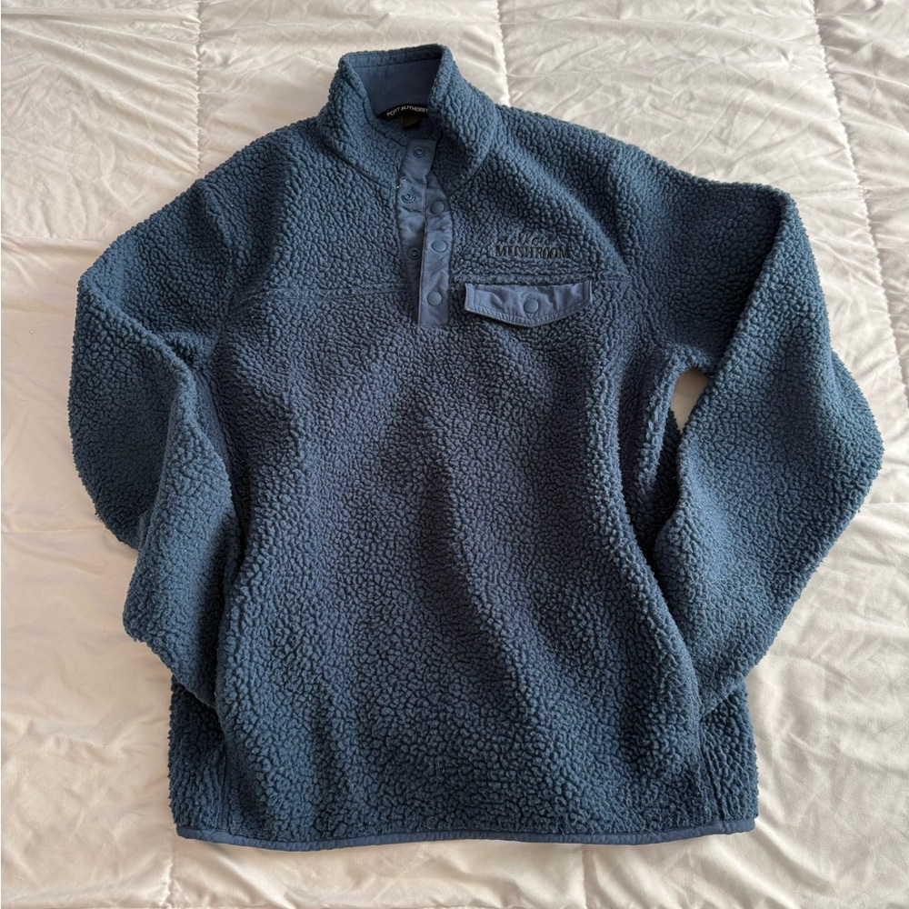 Blue Fleece Pullover mellow mushroom